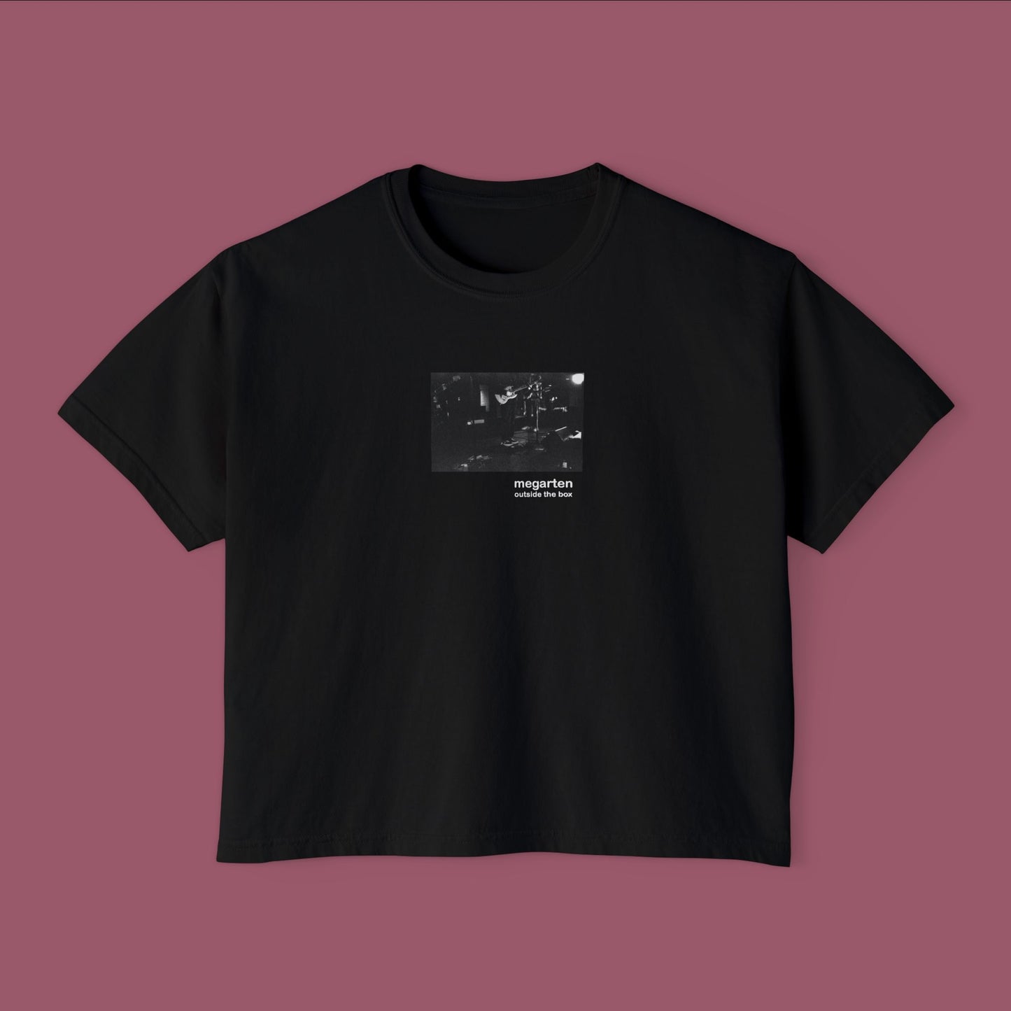 Wearable Art Boxy Tee – "DeSouza on Guitar"