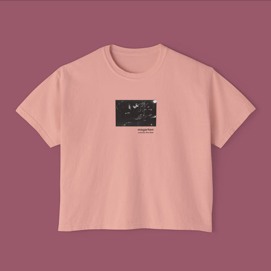 Wearable Art Boxy Tee – "DeSouza on Guitar"