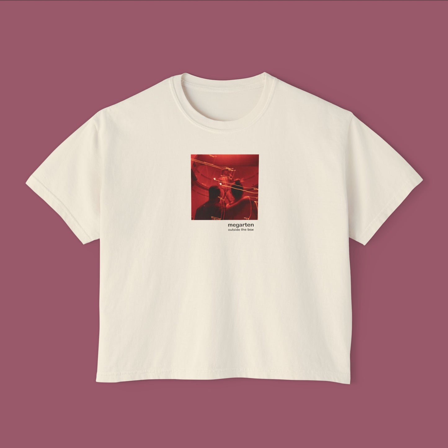 Wearable Art Boxy Tee – "Light Trails Over the David"