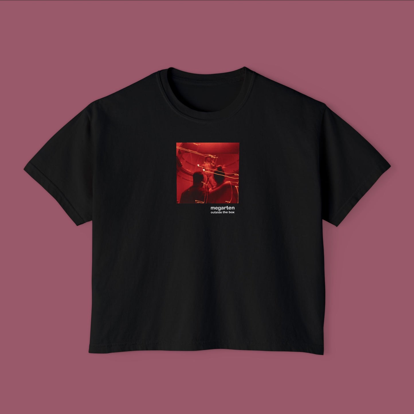 Wearable Art Boxy Tee – "Light Trails Over the David"