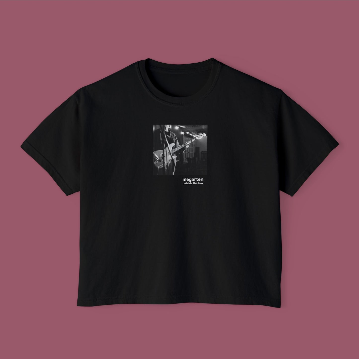 Wearable Art Boxy Tee – "Eddie on Bass"