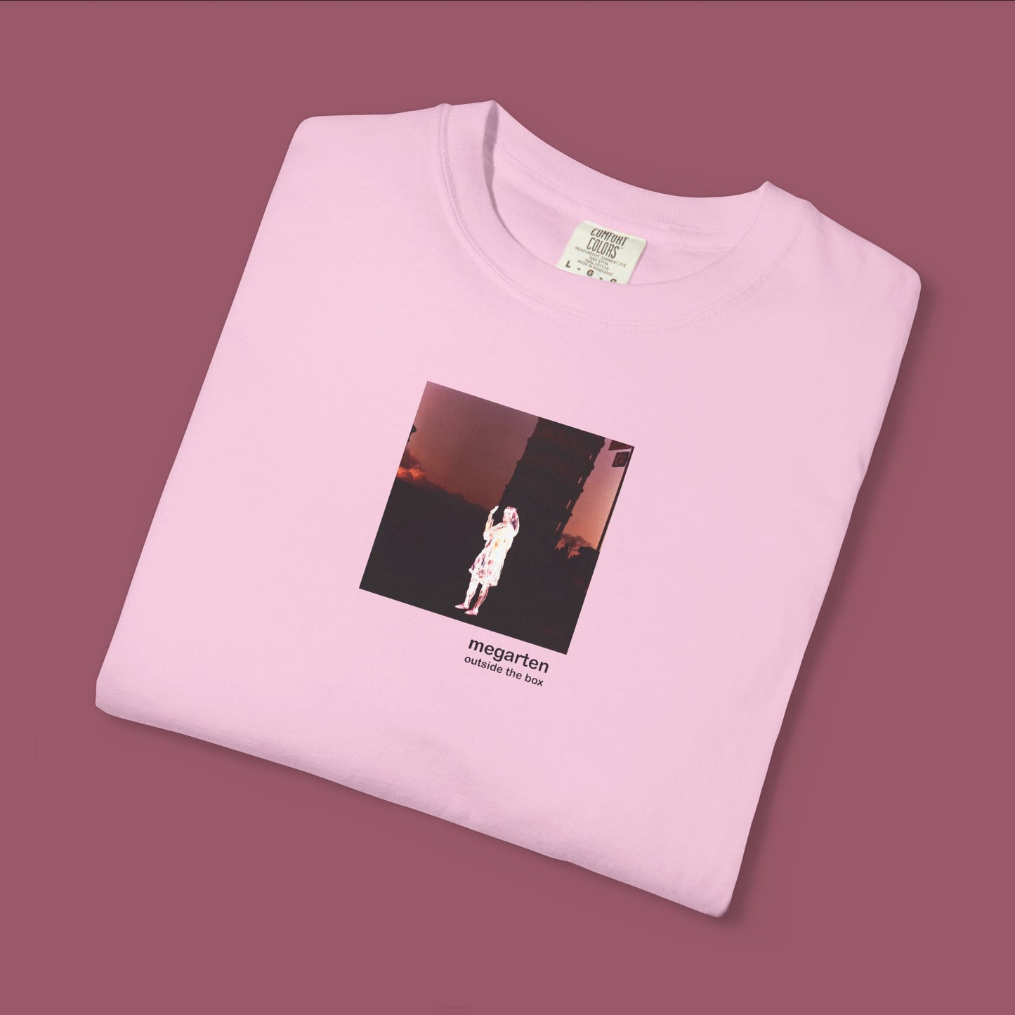 Wearable Art Unisex Tee – "Holding Up the Leaning Tower with a Painted Negative"
