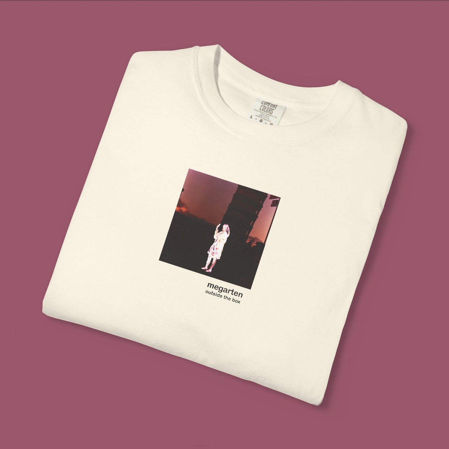 Wearable Art Unisex Tee – "Holding Up the Leaning Tower with a Painted Negative"