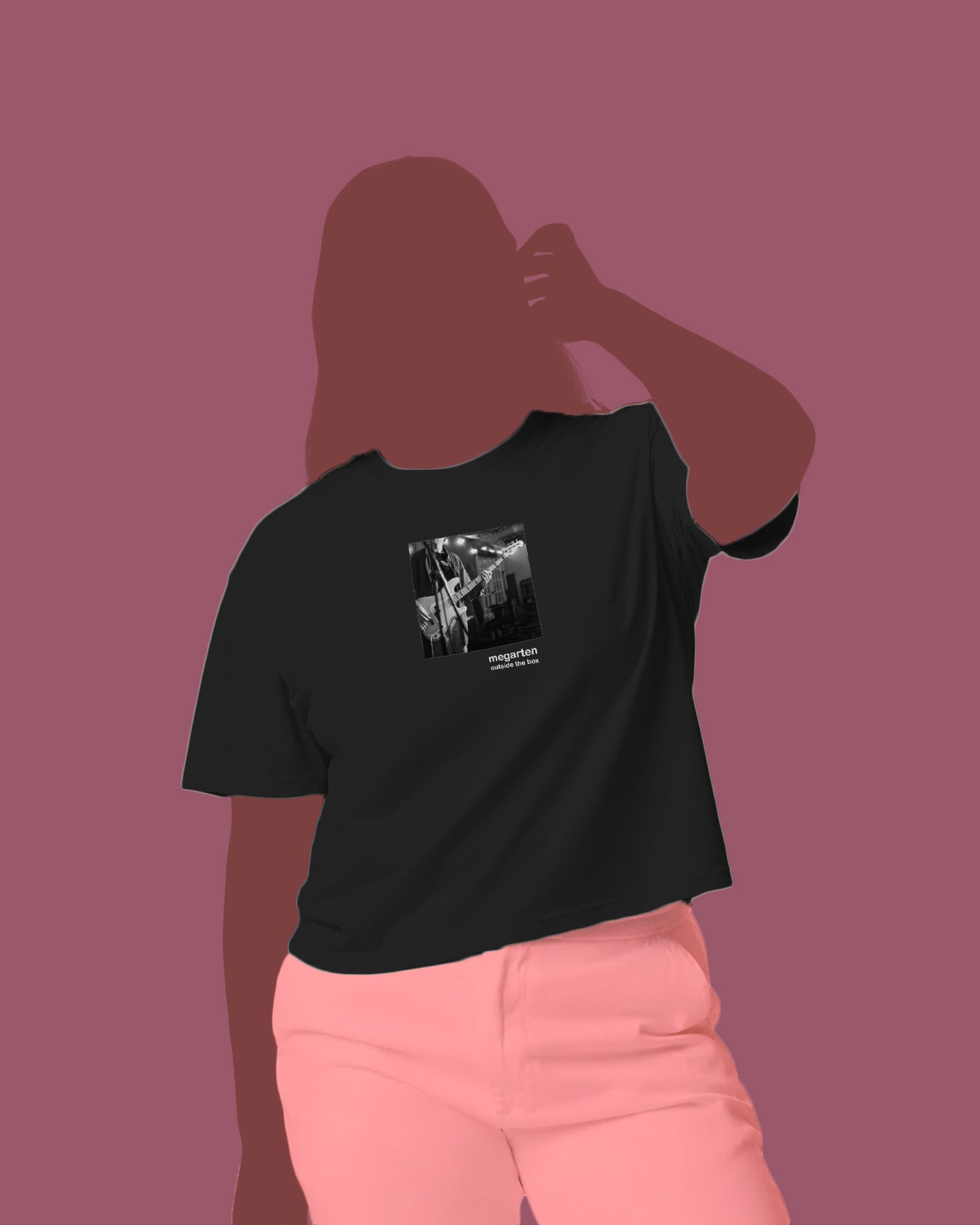 Wearable Art Boxy Tee – "Eddie on Bass"