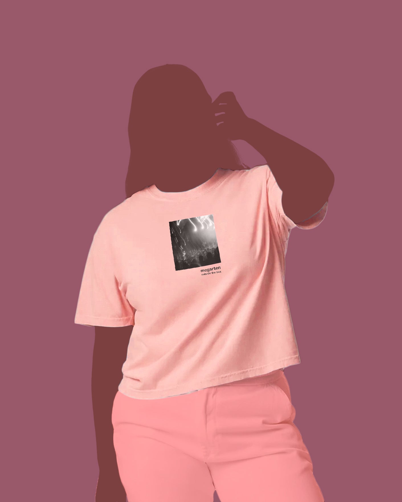 Wearable Art Boxy Tee – "Light Trails at the Concert"