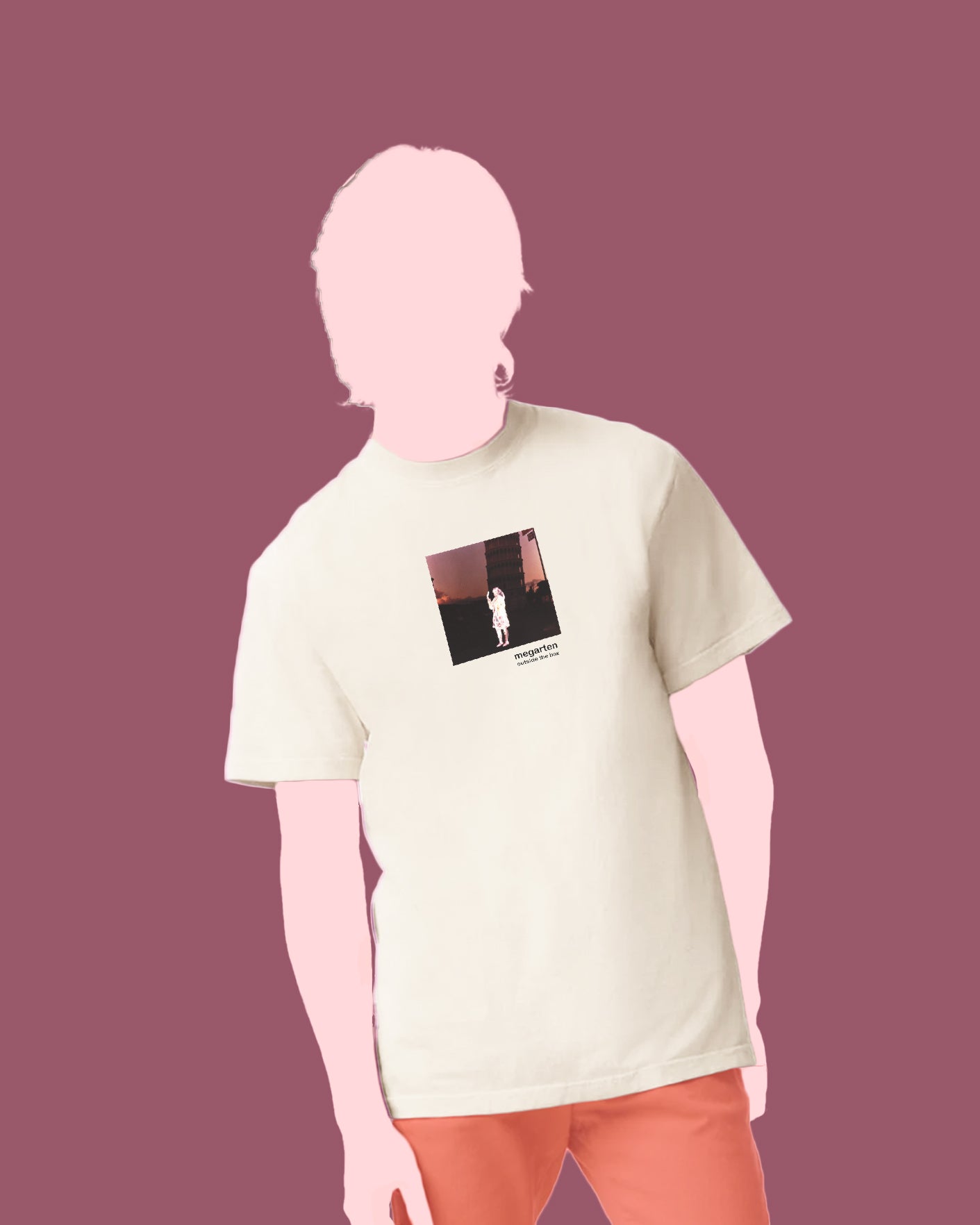 Wearable Art Unisex Tee – "Holding Up the Leaning Tower with a Painted Negative"