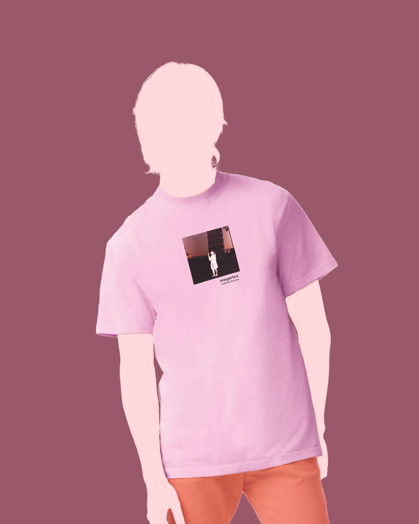 Wearable Art Unisex Tee – "Holding Up the Leaning Tower with a Painted Negative"