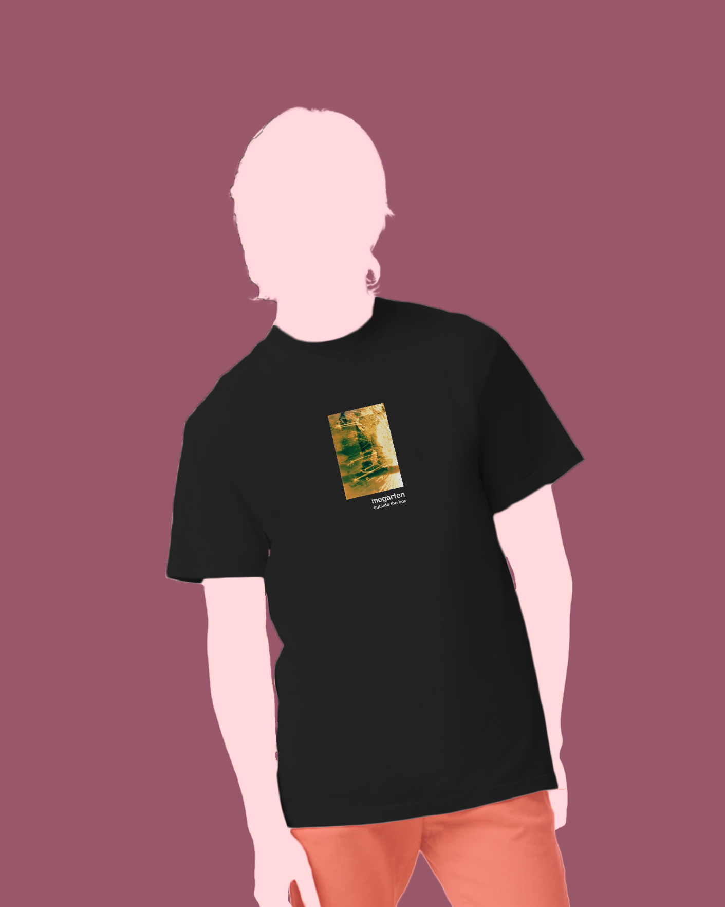 Wearable Art Unisex Tee – "Correfoc Sparks Over MACBA Skater, Dual Exposed"