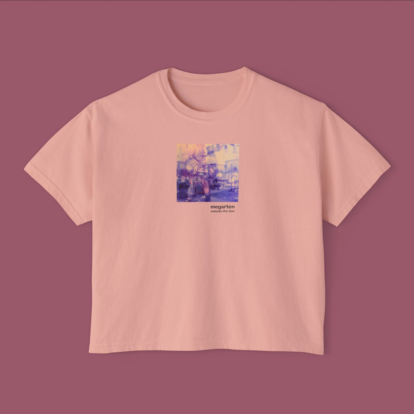 Wearable Art Boxy Tee – "Punk in Pink"