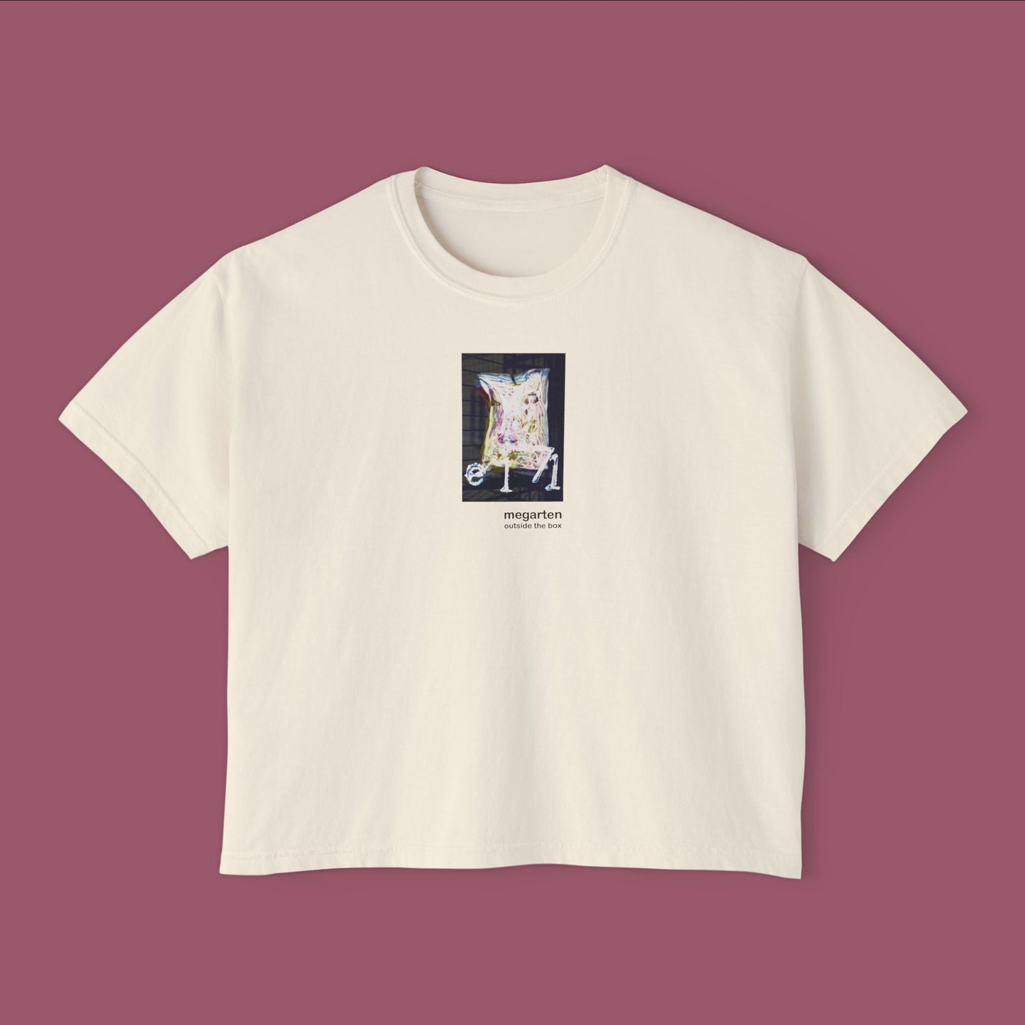 Wearable Art Boxy Tee – "E171"
