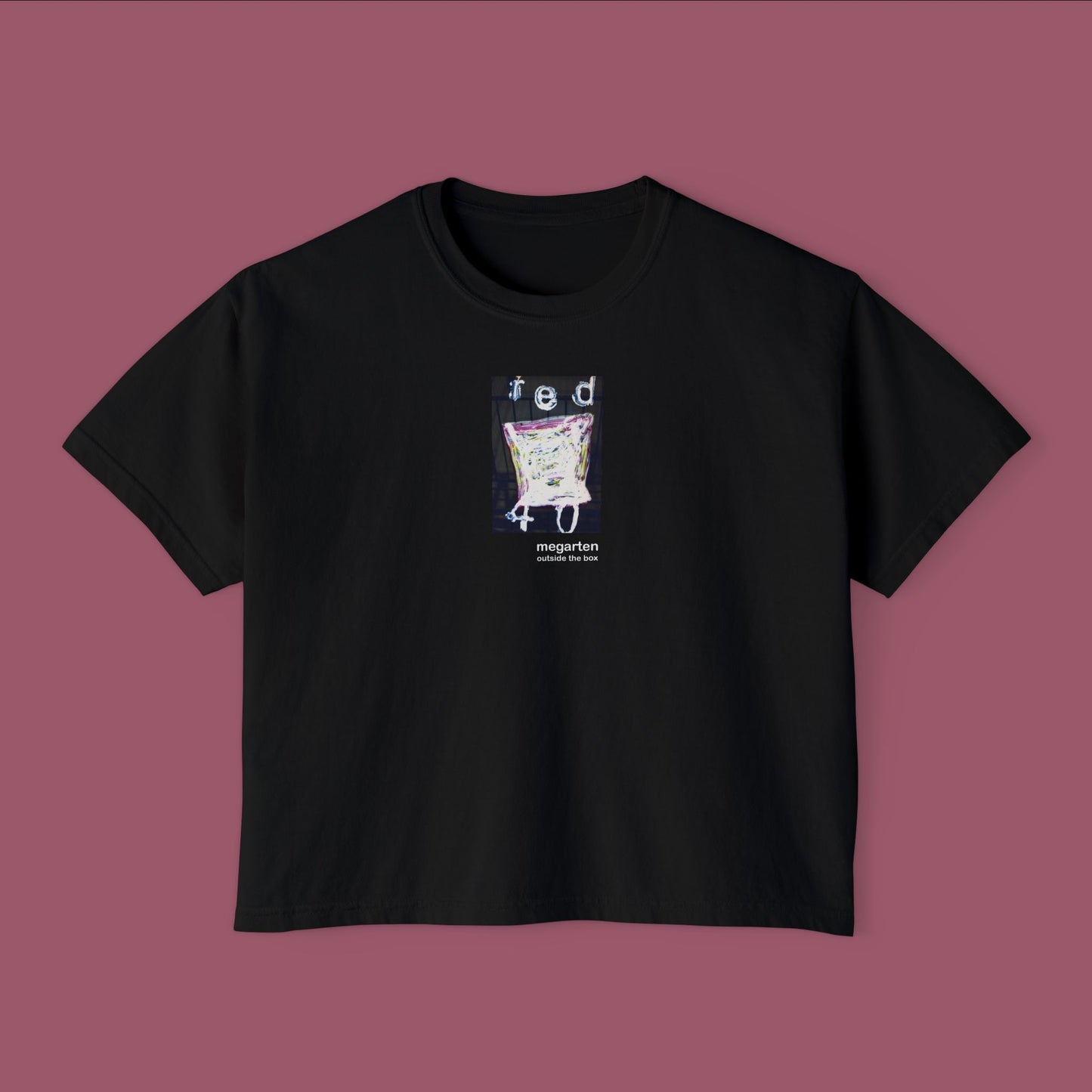 Wearable Art Boxy Tee – "Red 40"