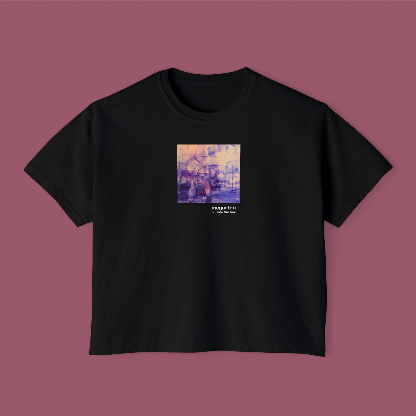 Wearable Art Boxy Tee – "Punk in Pink"