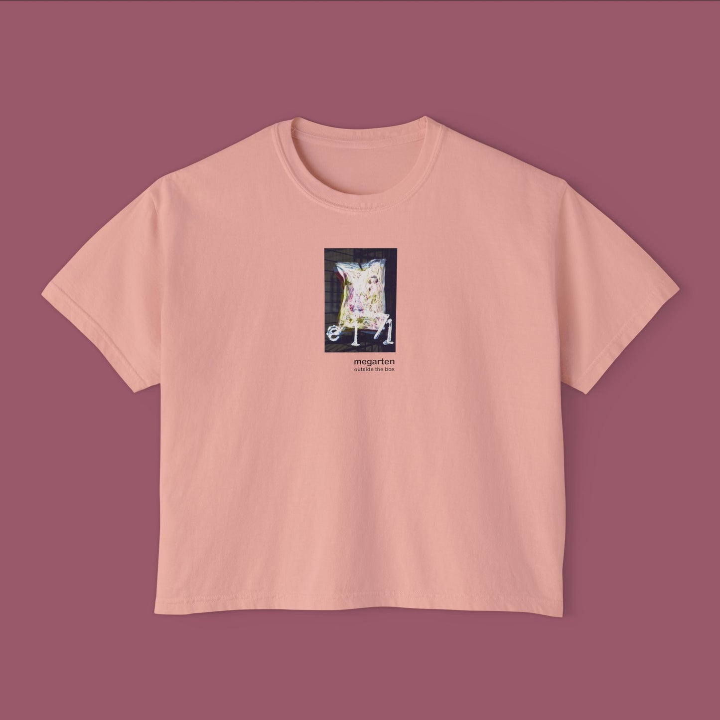 Wearable Art Boxy Tee – "E171"