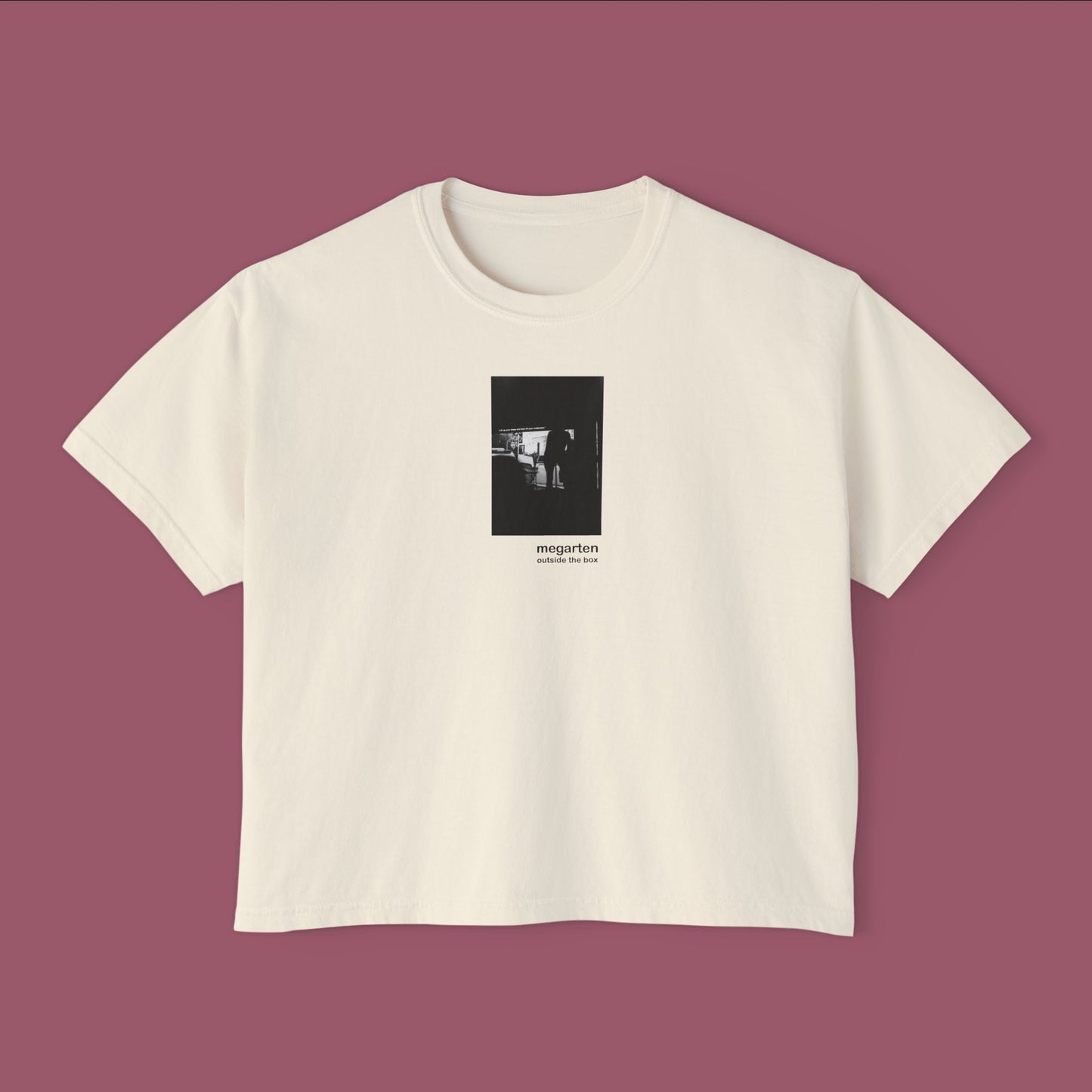 Wearable Art Boxy Tee – "Lift Your Dress"