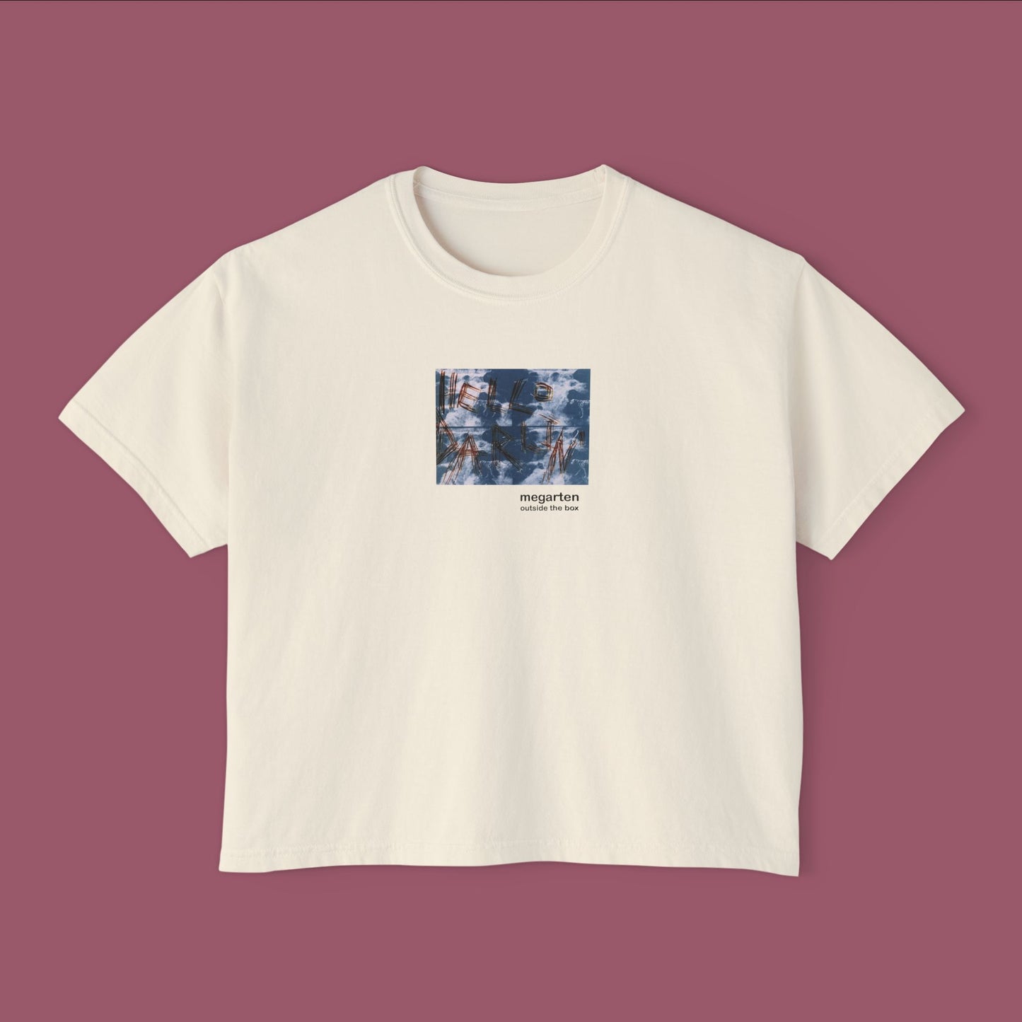 Wearable Art Boxy Tee – "Hello Darlin'"