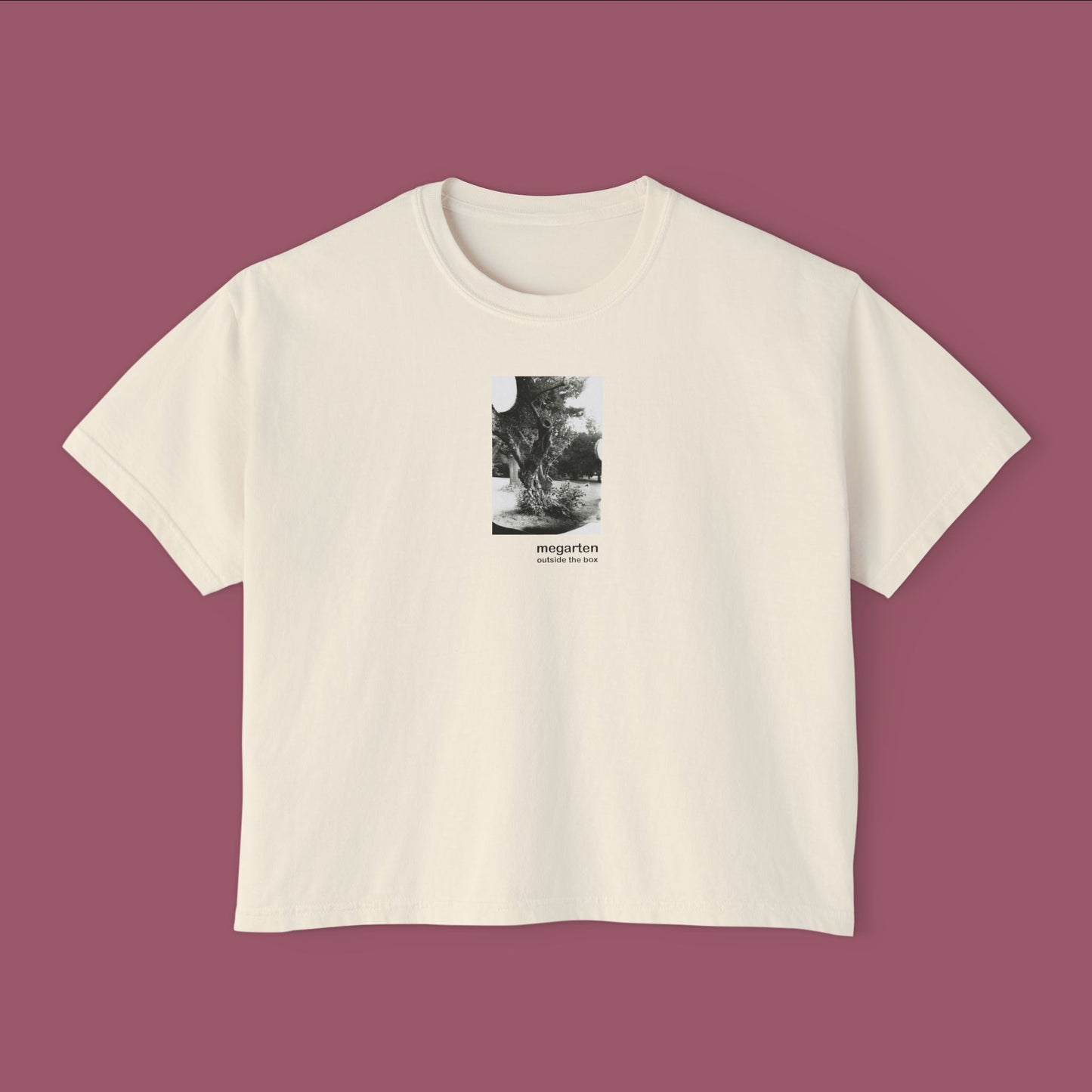 Wearable Art Boxy Tee – "The Knotted Tree of Elizabeth Park"