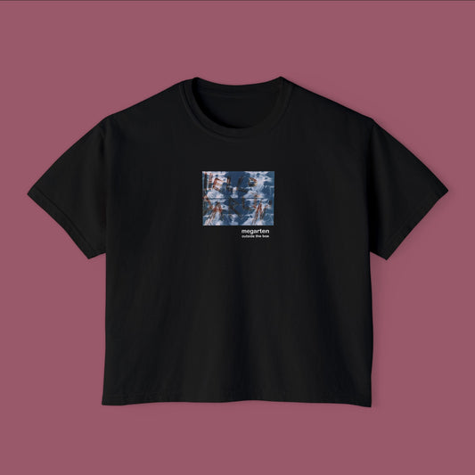 Wearable Art Boxy Tee – "Hello Darlin'"