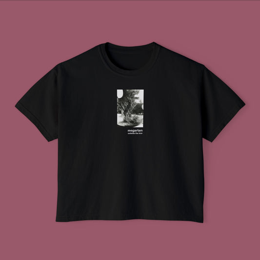 Wearable Art Boxy Tee – "The Knotted Tree of Elizabeth Park"