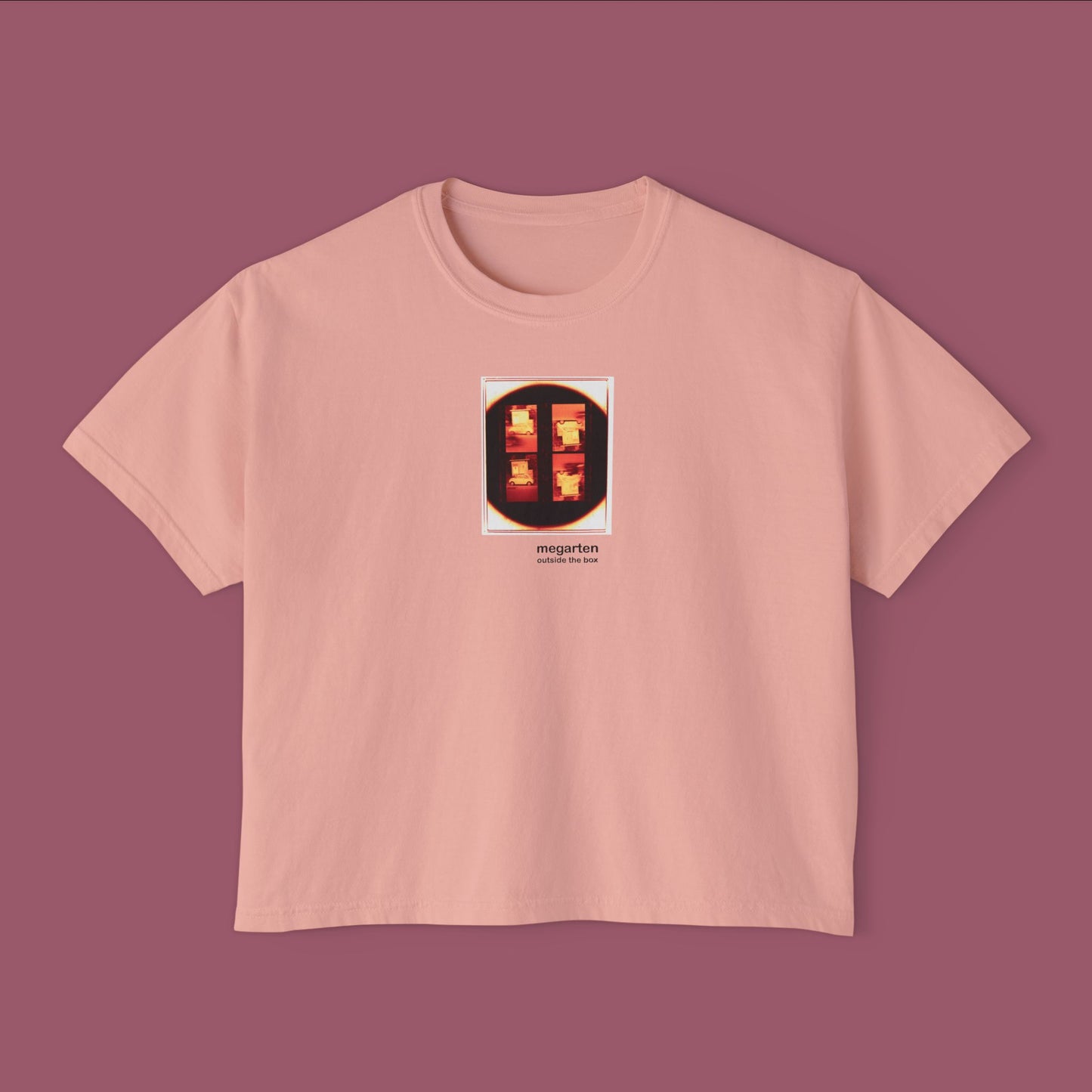 Wearable Art Boxy Tee – "Parked Car in Positano, Enlarged"