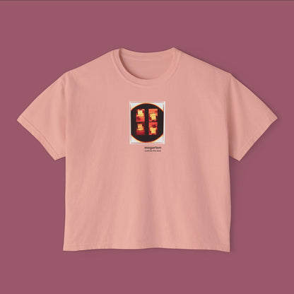 Wearable Art Boxy Tee – "Parked Car in Positano, Enlarged"