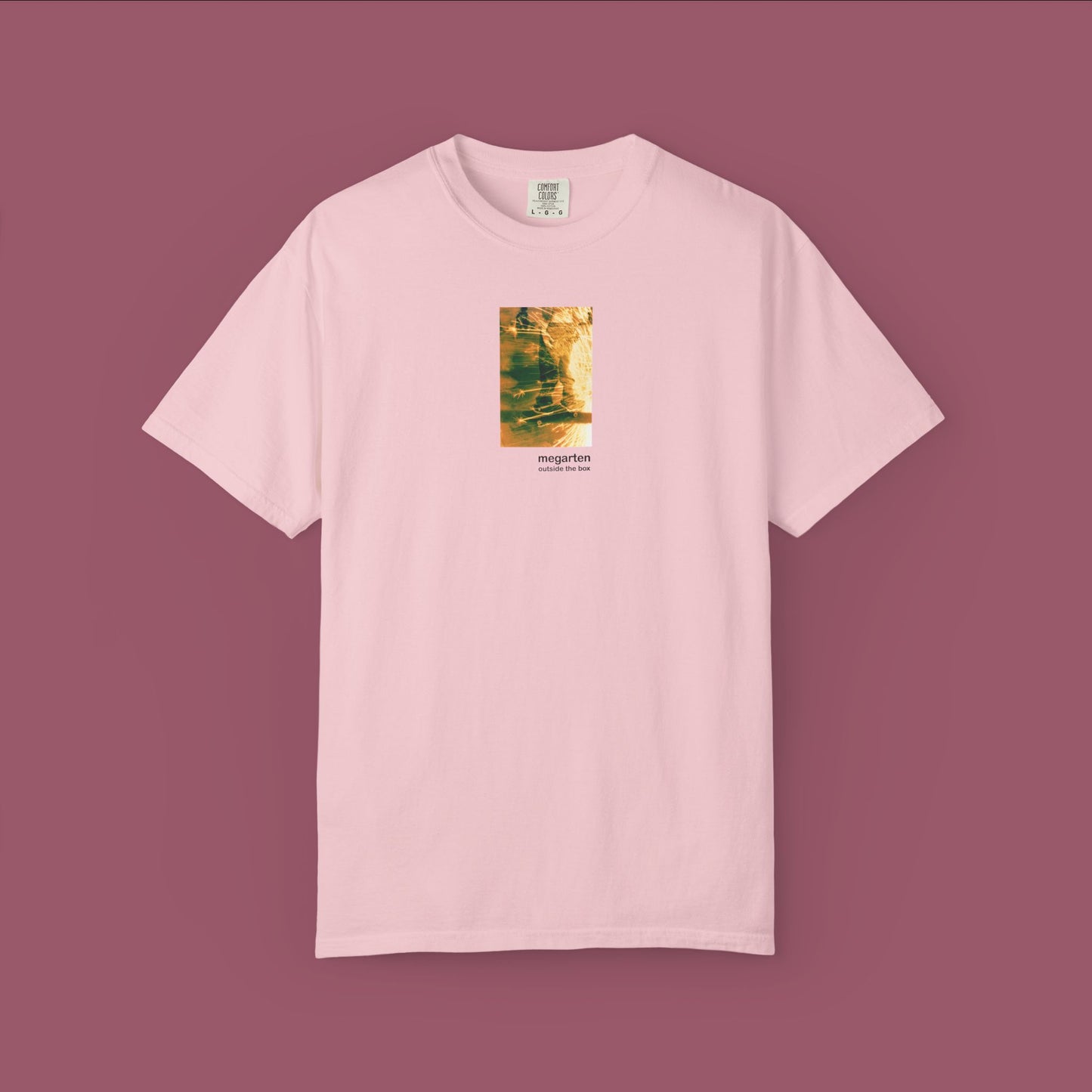 Wearable Art Unisex Tee – "Correfoc Sparks Over MACBA Skater, Dual Exposed"