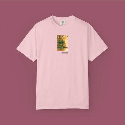 Wearable Art Unisex Tee – "Correfoc Sparks Over MACBA Skater, Dual Exposed"