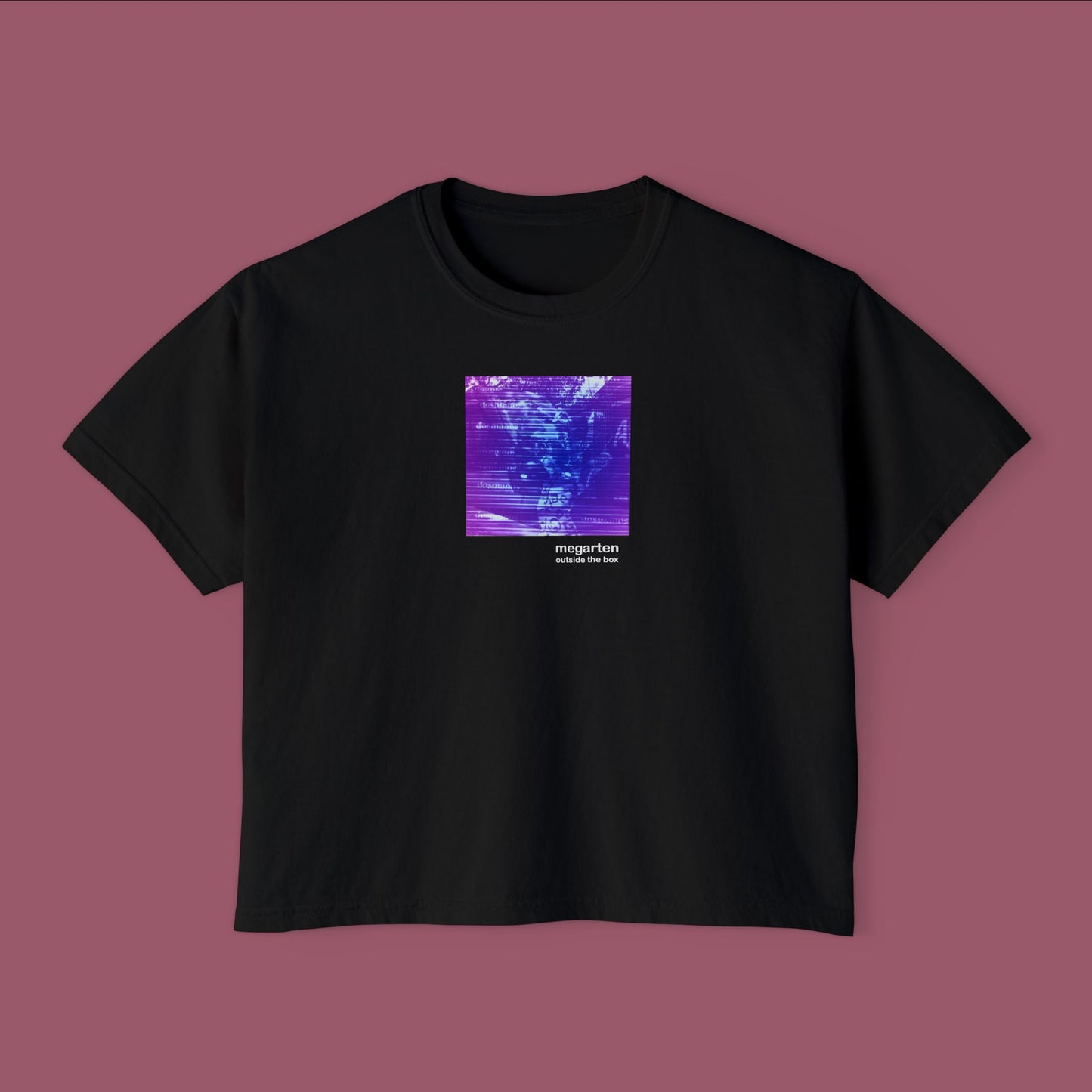 Wearable Art Boxy Tee – "Barcelona Tram and Street Art, Dual Exposed"