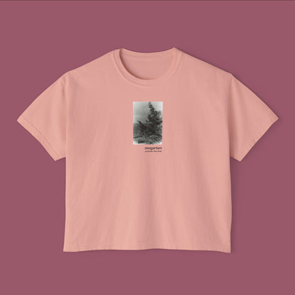 Wearable Art Boxy Tee – "Talcott Mountain Branches"