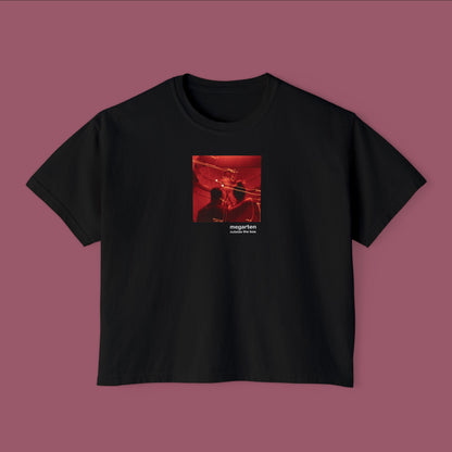 Wearable Art Boxy Tee – "Light Trails Over the David"