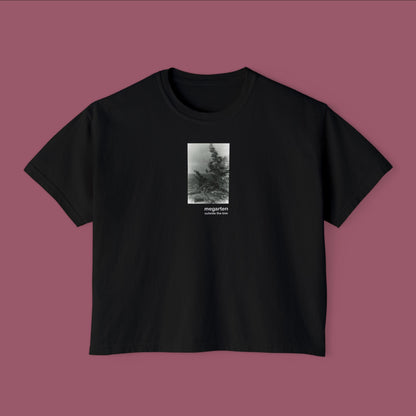 Wearable Art Boxy Tee – "Talcott Mountain Branches"