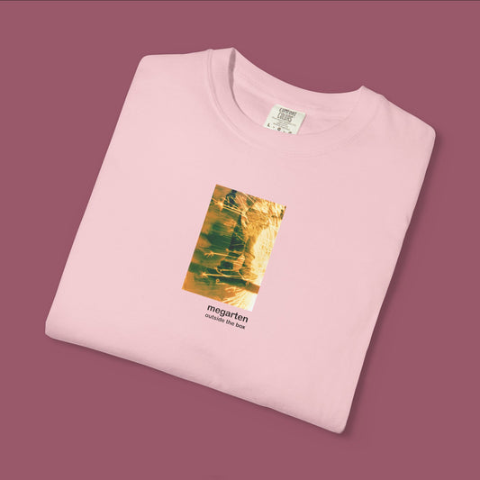 Wearable Art Unisex Tee – "Correfoc Sparks Over MACBA Skater, Dual Exposed"