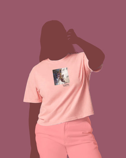 Wearable Art Boxy Tee – "Yellow Cell"