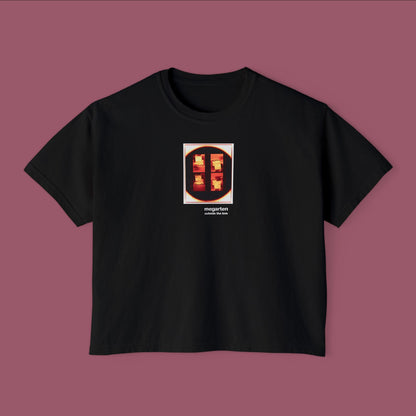 Wearable Art Boxy Tee – "Parked Car in Positano, Enlarged"