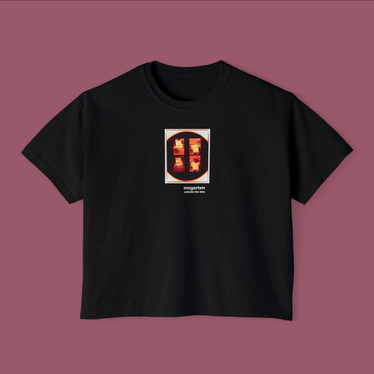 Wearable Art Boxy Tee – "Parked Car in Positano, Enlarged"