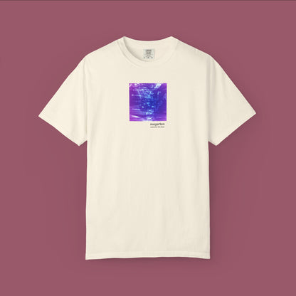Wearable Art Unisex Tee – "Barcelona Tram and Street Art, Dual Exposed"