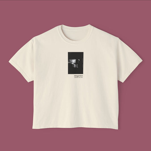 Wearable Art Boxy Tee – "Lift Your Dress"