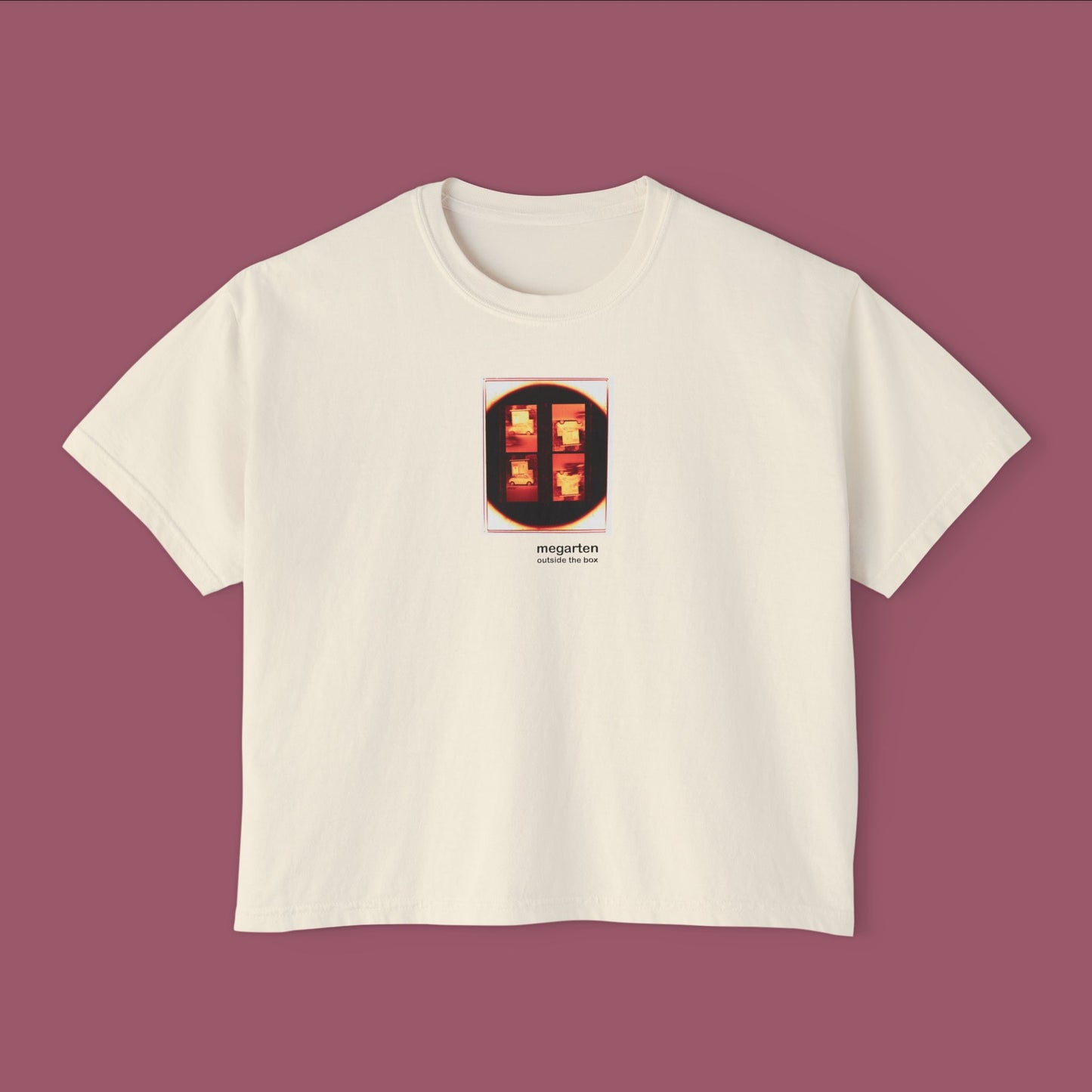 Wearable Art Boxy Tee – "Parked Car in Positano, Enlarged"