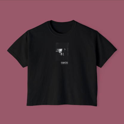 Wearable Art Boxy Tee – "Lift Your Dress"