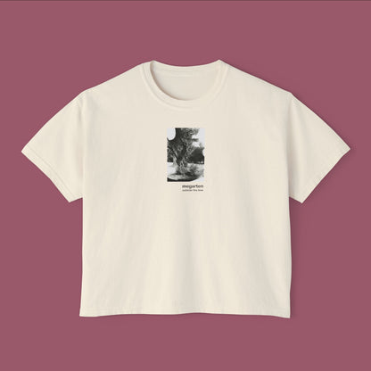 Wearable Art Boxy Tee – "The Knotted Tree of Elizabeth Park"