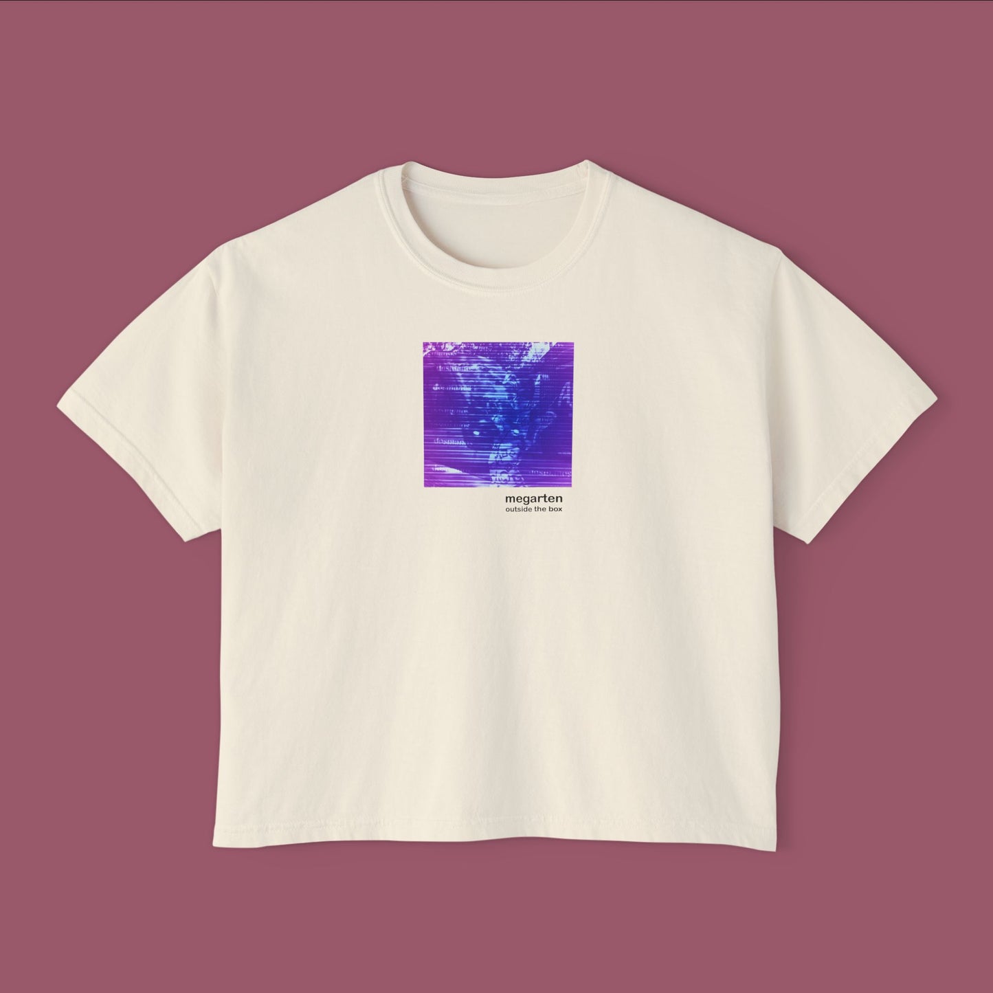 Wearable Art Boxy Tee – "Barcelona Tram and Street Art, Dual Exposed"