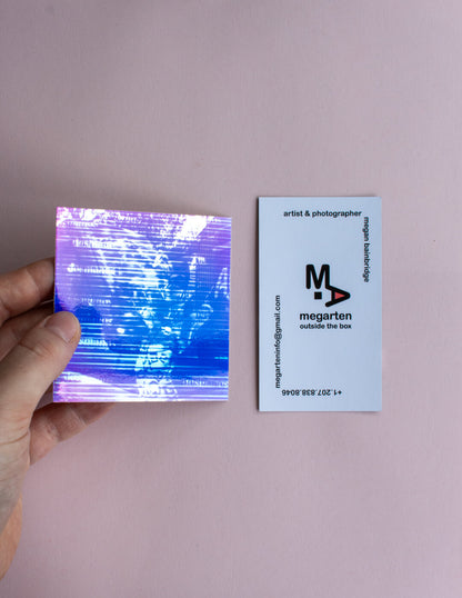 Sticker - Sticker - Holographic Sticker 3" x 3" Barcelona Tram Street Art image