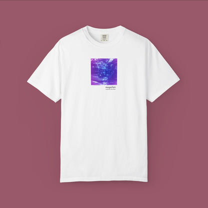 Wearable Art Unisex Tee – "Barcelona Tram and Street Art, Dual Exposed"