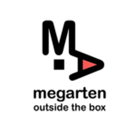 megarten logo with slogan outside the box